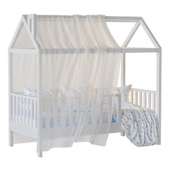 Childrens bed house Linn with board
