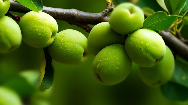 apricot on the branch  HD 8K wallpaper Stock Photographic Image
