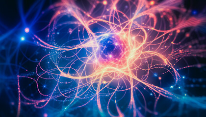 An Artistic Exploration of Networked Synapses. Generative AI.