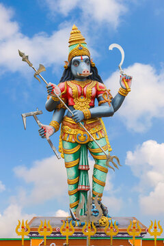 Hindu traditional goddess Varahi devi statue in Tamilnadu