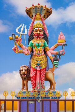 Hindu traditional goddess pratyangira devi statue in Tamilnadu
