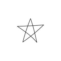 Hand Drawn Simple Star Icon Vector