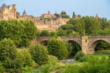 Obraz premium beautiful large fortress in Carcassonne, France