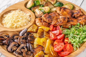 Ingredients for chicken taco