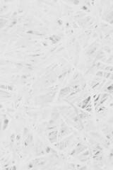 white shredded paper on white background
