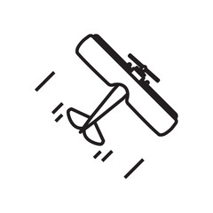 Airplane vector icons. outlined flying airplane icon. Airline Illustration isolated for graphic and web design.