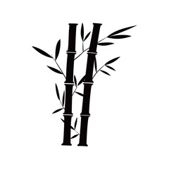 Naklejka premium bamboo silhouette design. Asian traditional decoration. Chinese tree sign and symbol