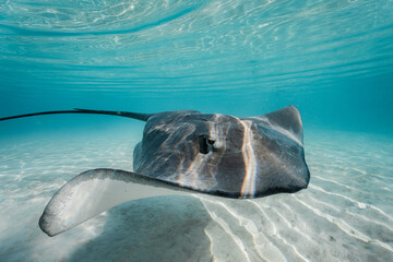 Close up sting ray in polynesia francesa