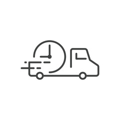 Vector Fast Delivery Truck Icon