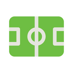 Obraz premium Illustration vector graphic icon of Football Field. Flat Style Icon. Sport Themed Icon. Vector illustration isolated on white background. Perfect for website or application design.