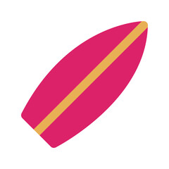 Illustration vector graphic icon of Surfing Board. Flat Style Icon. Sport Themed Icon. Vector illustration isolated on white background. Perfect for website or application design.