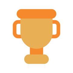 Illustration vector graphic icon of Trophy. Flat Style Icon. Sport Themed Icon. Vector illustration isolated on white background. Perfect for website or application design.