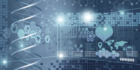 healthcare medical network connection. Science concept