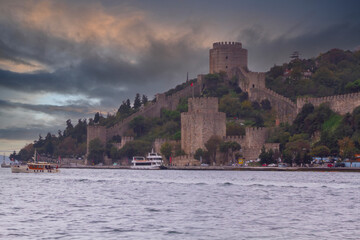 Fototapeta na wymiar Famous Rumeli Hisari Fortress in Istanbul, Turkey