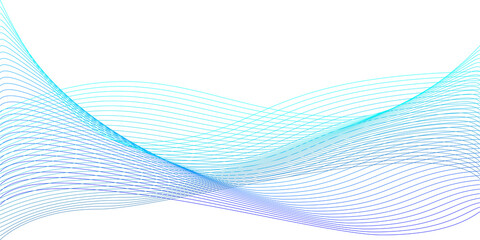 Data visualization, Cyberspace, Big data and analytics, Digital era, Information technology, Innovative concepts. Purple-blue-green gradient wave lines for banner, presentation, template, web design - obrazy, fototapety, plakaty