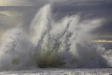 Portuguese coast during storm