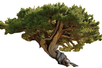 Common Juniper Juniperus communis , Transparent background. generative AI
