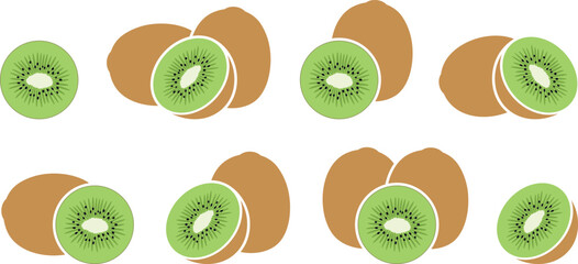 Kiwi logo. Isolated kiwi on white background
