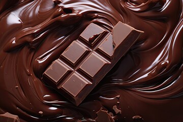 Close up of Sweet Chocolate Melting