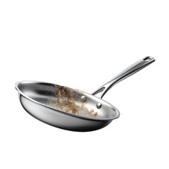 Frying pan isolated on white png transparent background
