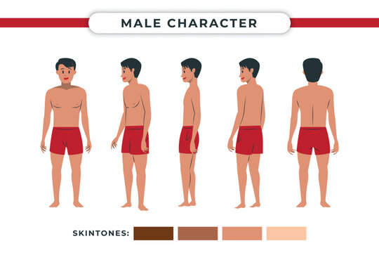 male character poses illustration collection