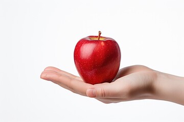 A Person Holding An Apple In Their Hand. Eating Healthily, Appreciating Nature, Fruit Symbolism, Apple Nutrition, Apple Harvest, Saving The Environment. Generative AI