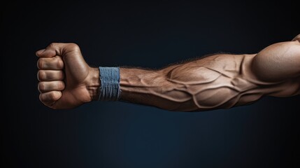 A Man's Arm With A Bandage Around It. Injury Prevention, Arm Injuries, Caring For Bandages, Medical Conditions, Medication Uses, Physical Therapy. Generative AI