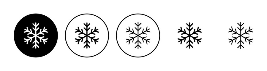 Snow icon set. snowflake icon vector