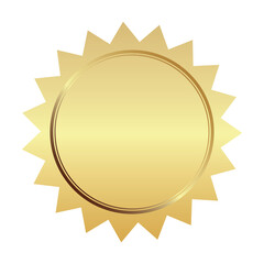 gold sun tag badge price design