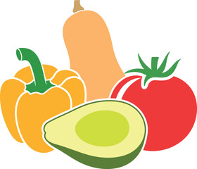 Vegetable logo. Isolated vegetable on white background
