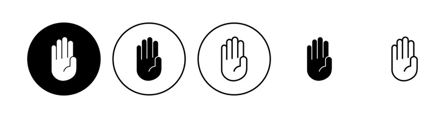 Hand icon set. hand vector icon, palm,click