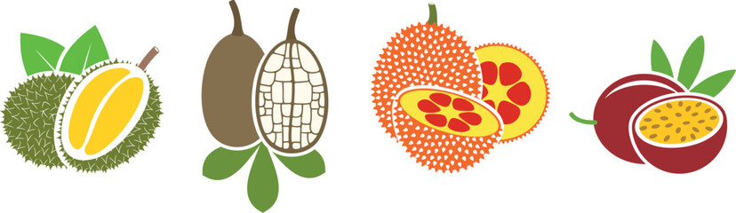 Fruit logo. Isolated fruit on white background