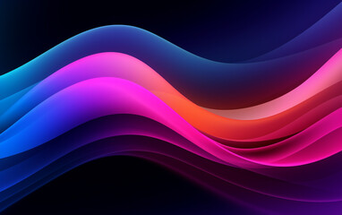 Fototapeta premium Gradient black background with wavy lines