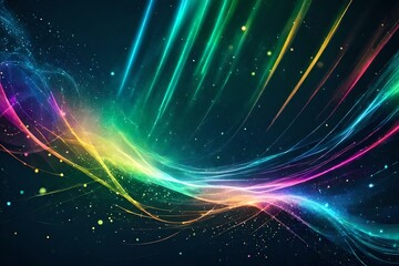 Immerse yourself in a captivating abstract world with a free vector technology particle background. The scene is filled with dynamic particles, swirling and interconnecting. generated by AI tools.