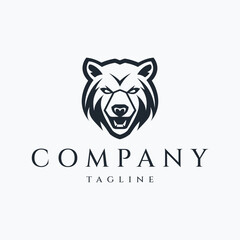Bear logo design vector illustration