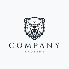 Bear logo design vector illustration