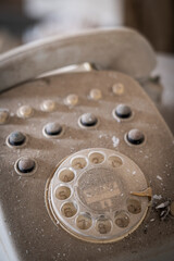 Pulse dial telephone (disc), 1970s, old Ripoll winery, Llucmajor, .Majorca, Balearic Islands, Spain