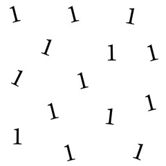 Vector Pattern With Number 1 On White Background