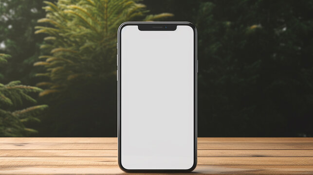 Smartphone mockup with white screen