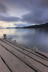Naklejka na ściany i meble Mooat Lake Located in Bolaang Mongondow Regency North Sulawesi