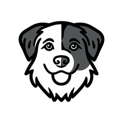 Dog illustration collection in black color