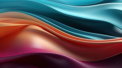 colorful horizontal banner, modern waves background
