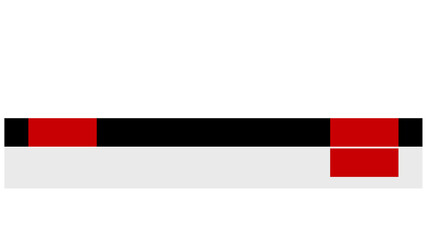 Red, Black and Grey colored simple trendy minimal design lower third call out title action in transparent background - ready to use 