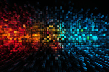 abstract neon rays shine shimmer in waves multicolored background