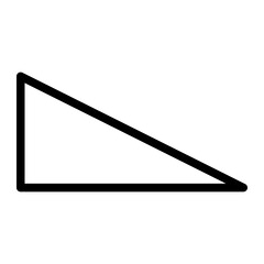 scalene triangle line icon