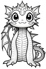 Fototapeta premium Dragon of year 2024 llustration, generative ai