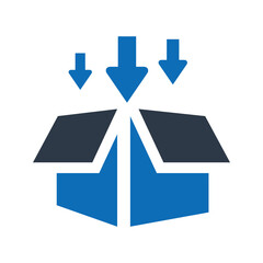 Download Packages Flat Blue Icon Isolate On White Background Vector Illustration | Seo Icons