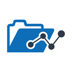 Document Analytics Flat Blue Icon Isolate On White Background Vector Illustration | Seo Icons