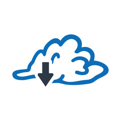 Download Information Flat Blue Icon Isolate On White Background Vector Illustration | Seo Icons