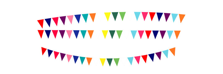 Colorful Pennant String decoration, design element 